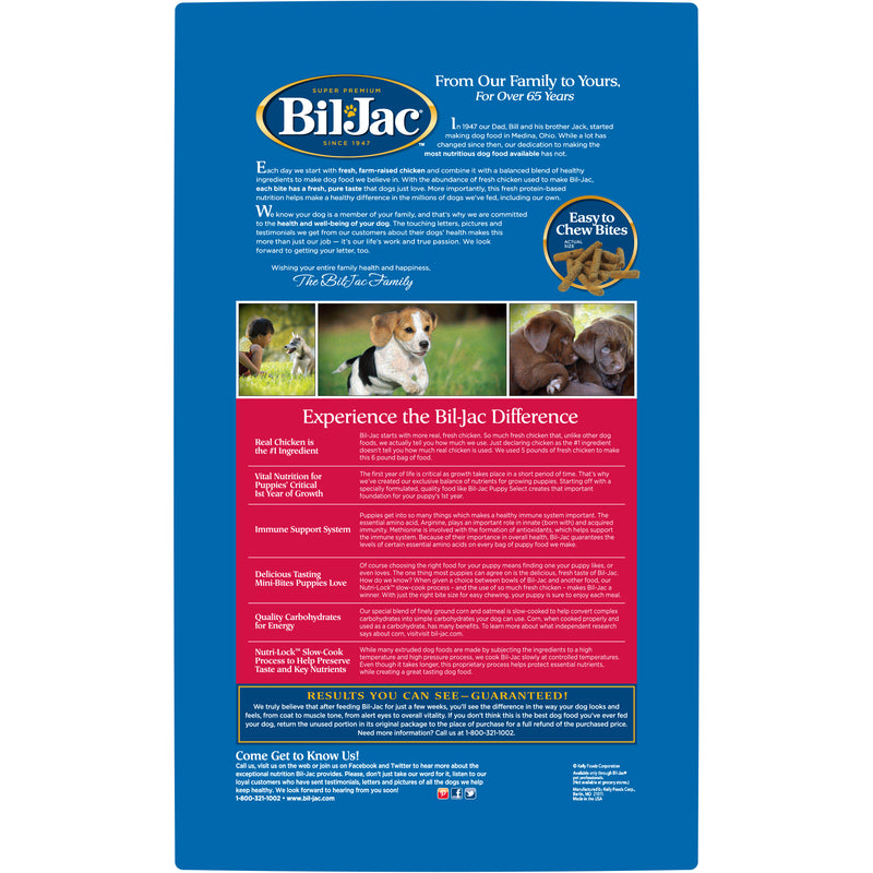 Bil-Jac Puppy Select Chicken Recipe Dry Dog Food