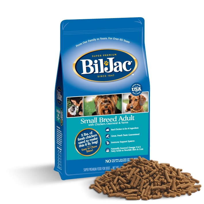 Bil-Jac Small Breed Adult Chicken, Oatmeal and Yams Recipe Dry Dog Food