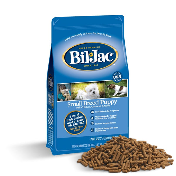 Bil Jac Small Breed Puppy Chicken Oatmeal Yam Recipe Dry Dog